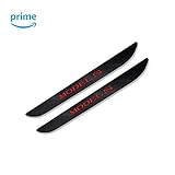 CoolKo Car Door Sills Protection Kit Carbon Fiber Stickers Compatible with Model S - Black and Red Combination Color