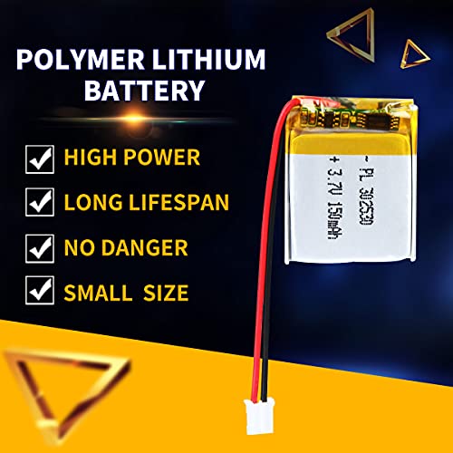 Ydl 3.7V 302530 150Mah Lipo Battery Rechargeable Lithium Polymer Ion Battery Pack With Ph2.0Mm Jst Connector #TOP3