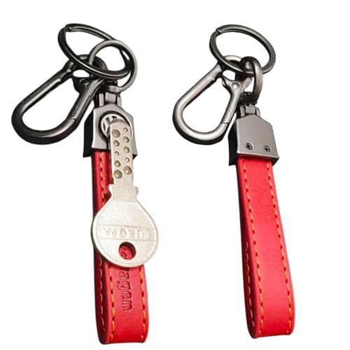 Image of Leather Keychain for Bike & Car Keys | 4 Color Leather with Durable 360 Degree Rotate head and Safety Metal Clip