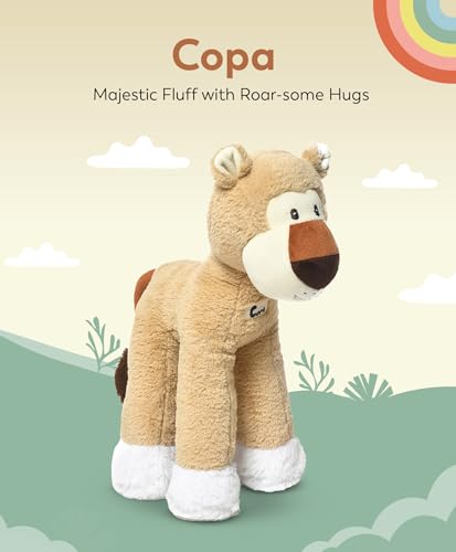 Image of Mi Arcus Lion Cub Soft Plush Toy Made with Tiger Fur Brown- Height 33 cm