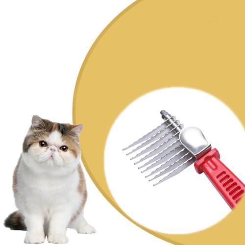 Dog Dematting Comb, Grooming Brush Supplies, Pet Hair Removal Smooth Ergonomic Cat Dematting Tool for Indoor Outdoor Use, Brush for Families and Friends – Bild 5