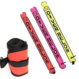 URPIZY Scuba Diving SMB Marker Buoy - Tubo de señalización inflable para submarinismo, nailon 210D, con válvula de alivio de presión, para buceo, esnórquel y pesca submarina, color rojo/amarillo/rosa