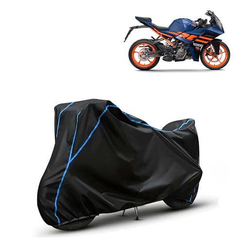 Image of Kerwa Waterproof Bike Cover Compatible with KTM RC 200 | Dust Proof, UV-Resistant, All-Weather Protection Bike Body Cover, Windproof Elastic Bottom