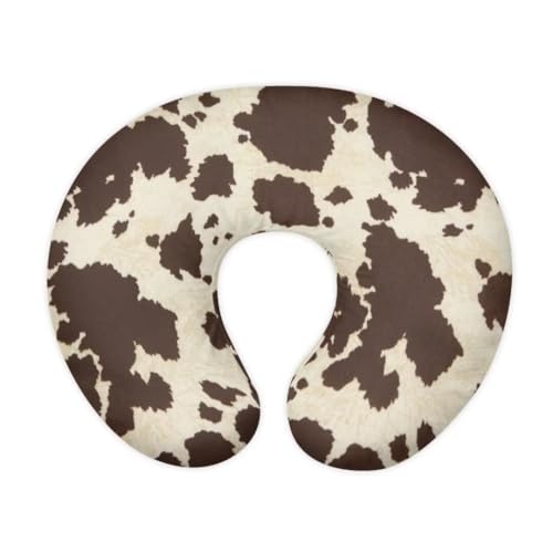 Image of Jeiento Elastic Nursing Pillow Covers for Breastfeeding&Bottle Feeding Brown Cow Spots Nursing Pillow Slipcovers Comfortable U-Shaped Pillowcase