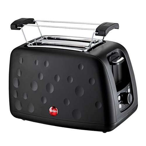 Tostadora, ELDOM TO245B, 900W, Negro, Tostada Crujiente Para el Desayuno? Cálidos Bollos Para la Cena? Puedes Tenerlos Todos los Días.
