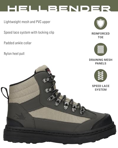 FROGG TOGGS Men's Hellbender Waterproof Fishing Wading Boot for Fishing in Felt or Cleated2