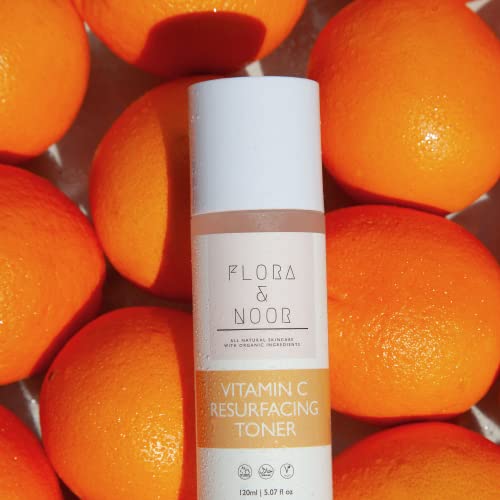Flora & Noor Vitamin C Resurfacing Facial Toner Pore Minimizer And Anti-Aging With Hyaluronic And Glycolic Acid - (Vitamin C Resurfacing Facial Toner) #TOP3