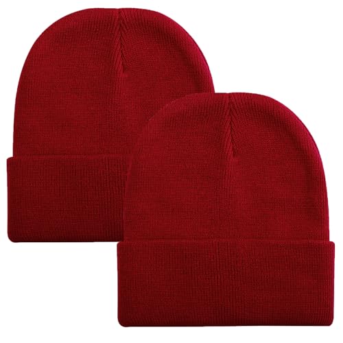 Image of ZOORON 1&2 Pack Beanie for Men Women Slouchy Beanie Hats Winter Knit Caps Soft Ski Hat Unisex
