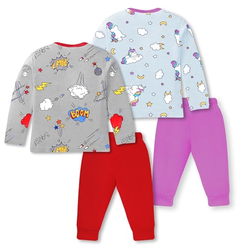 Image of TS LAVI TAVI Kids Printed Long Sleeve Pyjama Set with Top and Bottoms