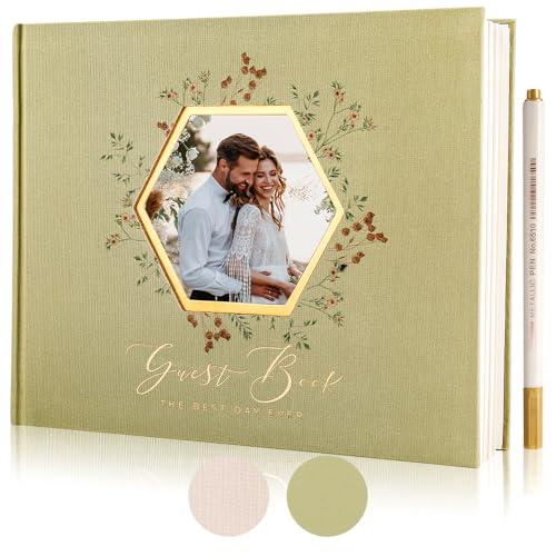 Image of molekaus Wedding Guest Book Hardcover 8 inch x 10 inch,100 Pages