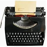 Classic Manual Typewriter Machine Easy Setup for Authors & Writers Old Fashioned Typewriter, Vintage Black Metal for Nostalgic Writing Experience, Home & Office Decor(Black)