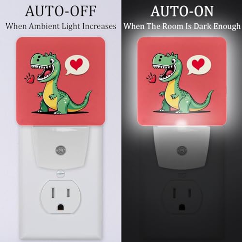 Lámparas de noche LED dinosaurio 2 piezas enchufe miniatura 2