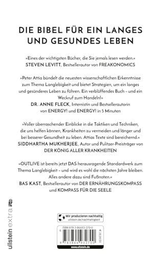 2. Bild von Dr. Peter Attia OUTLIVE: Wie wir länger und besser leben können, als wir denken | Das Standardwerk vom führenden Mediziner zur Langlebigkeit | Deutsche Ausgabe
