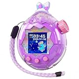 GOKEI 新登場 たまごっちパラダイス 保護ケース カバー 交換用キャップ付き 保護フィルム3枚付き ストラップ付き 実機検証済 For Tamagotchi Paradise ハードケース クリア PC素材 CASE 耐衝撃 すり傷防止 全周囲保護 耐久性 紛失防止 女の子 男の子 クリスマス プレゼント ギフト パープルケース × ダイヤの耳