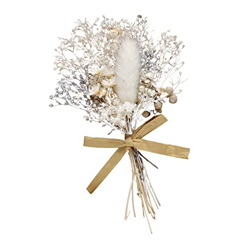 手のひらサイズのミニブーケ (ホワイト) - ノーブランド品 - 商品画像