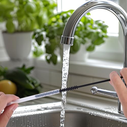 Image of Silicone Bottle Brush with Straw Cleaning Brush, Extra Long Water Bottles Washer Brush Reusable Straw Cleaner BPA-Free Cup Cleaning Brush for Stanley Baby Bottle Glass Mug