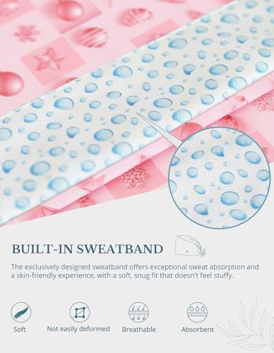 Image of Scrub Caps for Women with Buttons, Classic Surgical Caps | Double-Sided Printed, Adjustable,Long Hours, Sweatbands, Fabric Help Reduce Static Buildup