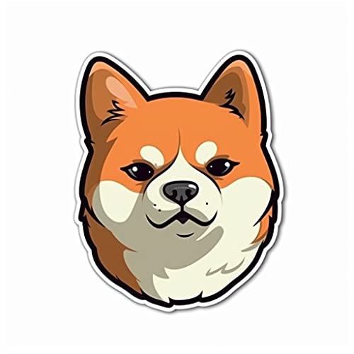 Image of Yoonek Graphics Shiba Inu Dog Vinyl Decal Sticker for Car, Laptop, Tumbler, More. #001602