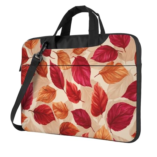 Idée cadeau : housse ordinateur 15,6 pouces feuilles d'automne rouge