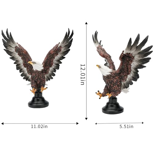 Estatua Águila Calva de Resina 12 Pulgadas Decorativa miniatura 2