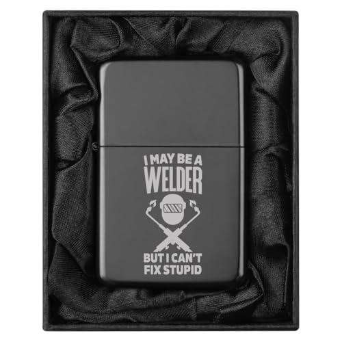 Encendedor en caja de regalo negra con seda