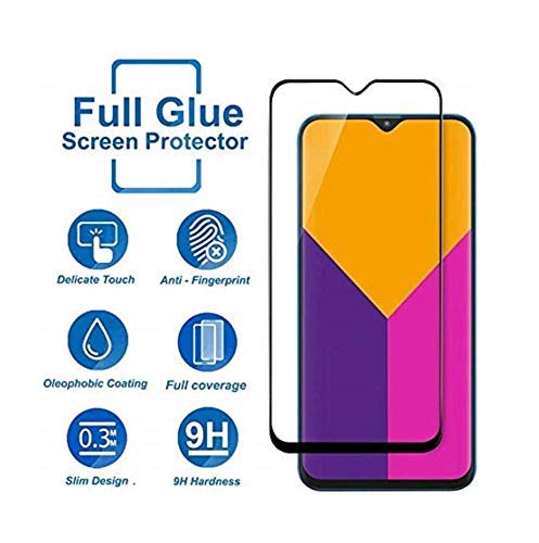 Image of Screen Protector for Samsung Galaxy M20 / M20S (Black) Tempered Glass Edge-to-Edge 6D Screen Guard With Installation Kit