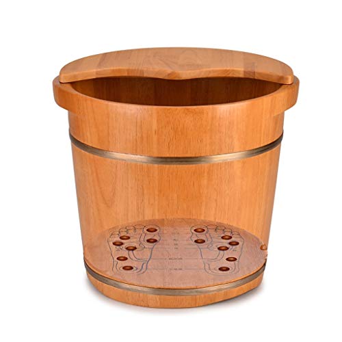 Spa de pies con barril de madera para pedicure
