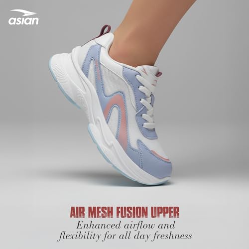 Image of ASIAN Aroma-12 Women's Sneakers | Lightweight Casual & Sporty Shoes for Walking, Gym Memory Foam & Anti-Slip Sole