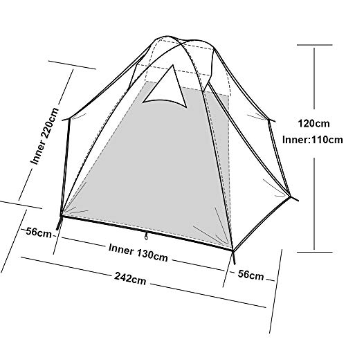 Forceatt Camping Tent 2/3/4 Person, Professional Waterproof & Windproof Lightweight Backpacking Tent Suitable for Outdoor,Hiking,Camping, Mountaineering and Travel - Image 2