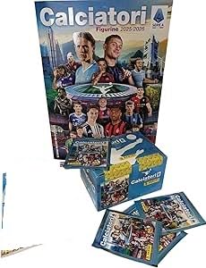 Calciatori Panini 2025-2026 da 50 Bustine + 10 in omaggio rossi+ album vuoto (cof. senza scatola).PANINI.