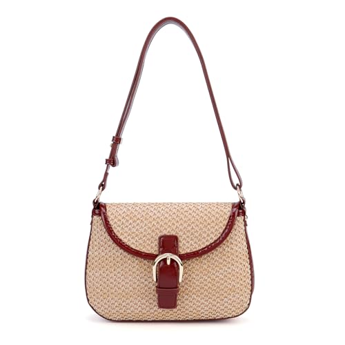 CHIC DIARY Women Straw Crossbody Purse Woven Beach Shoulder Bag Summer Handmade Hobo Handbag for Vacation