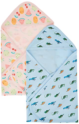 Amazon Brand – Solimo Hooded Baby Towel/ Wrapper, Pack Of 2 (508.0Mm L X 610.0Mm W)