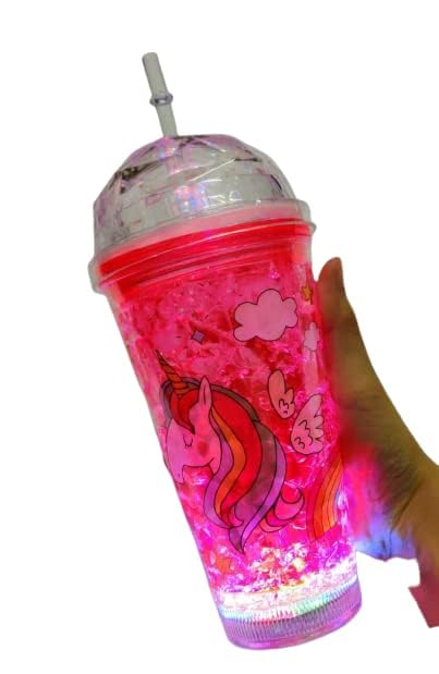 MKY® Unicorn Bottle for Girls Sipper for Girls Boys Kids Galaxy Sipper Gym Flask led Light Sipper - 330 ml (B0CDMNVTF8) Amazon Price History, Amazon Price Tracker