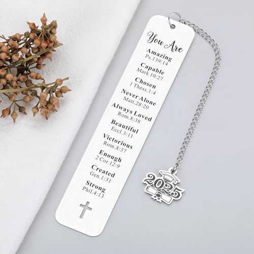 College Graduation Gifts for Women, Senior Night Gifts,Class of 2025 Bookmark Christian Baptism Bookmarks for Him Her Pastor Appreciation Gifts for Women Men Confirmation Bible Gift
