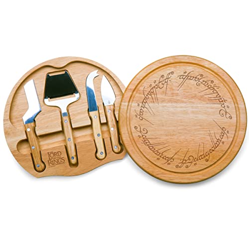 Tabla de cortar redonda Parawood con set de cuchillos miniatura 1