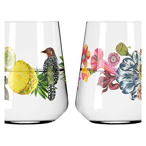 Vasos de cristal multicolor Ritzenhoff para agua y combinados de 500ml 4