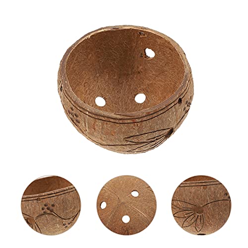 Hemoton Hanging Flower Basket Coconut Shell Flower Pot Orchid Flower Basket Planter Holder For Indoor Outdoor Garden Decorations Style B #TOP6