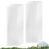 UMIG 8 PCS 6' x 2' x 0.24'' Polycarbonate Greenhouse Panels, Twin-Wall Waterproof UV Protected Corrugated Plastic Roof Panels Sheets, Clear Replacement Panels for Greenhouse, Outdoor, Plant