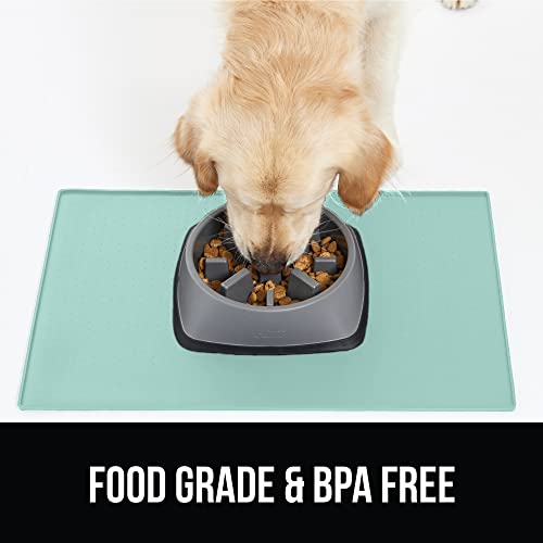 GORILLA GRIP 100% Waterproof Raised Edge BPA Free Silicone Pet Feeding Mat, Dog Cat Food Mats Contain Spills Protects Floors, Placemats for Cats and Dogs Water Bowl, Pets Accessories - Image 9