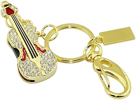 8GB Guitar Shape USB Flash Drive USB Drives Memory Stick Thumb Drives USB 2.0 Disk Pen Drive Date Storage Zip Drive Jump Drive USB Stick USB Drive (Gold)