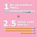 BIC® Xtra-Smooth Mechanical Pencils, Medium Point, 0.7 mm, #2 Lead, Assorted Pastel Barrel Colors, Pack Of 24 Pencils