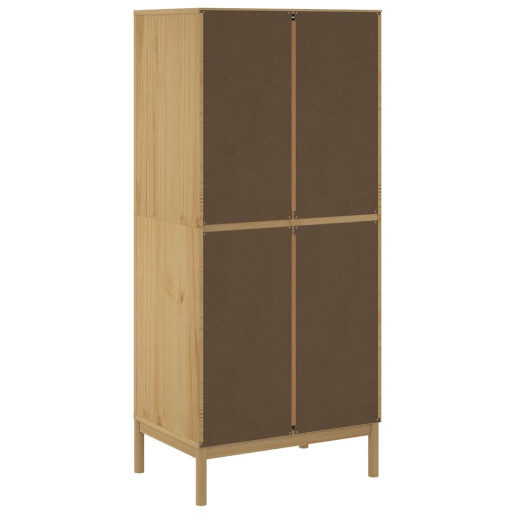 ShGaxin Szafka Floro Drewno Drewno Sosnowe Brązowe Wosk 77x53x171 cm, Szafki Sypialnia, Szafka Tkanina, Szafka Otwarta Szafa, Szafka Do Pokoju374005