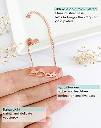 Altitude Boutique Mountain Bracelet, Mountain Jewelry, Snowy Peaks Bracelet for Nature Lovers, Skiers, Hikers, Campers3