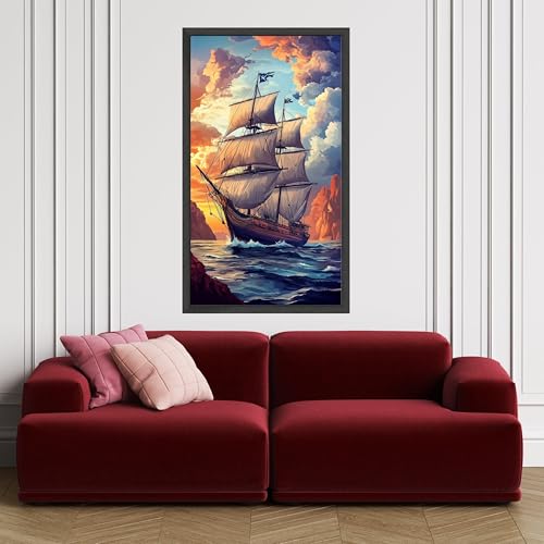Tableau de bateau pirate d'art mural grand format - 3