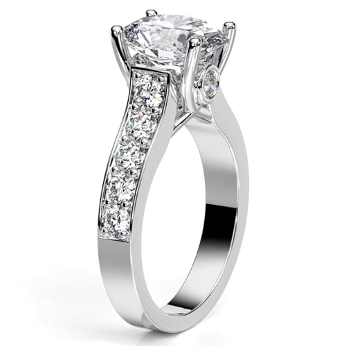 SP GOLD 3.50 CT Oval Diamond Moissanite Engagement Ring Wedding Ring Band Set Solitaire Silver Jewelry Setting For Woman Anniversary Ring Gift4