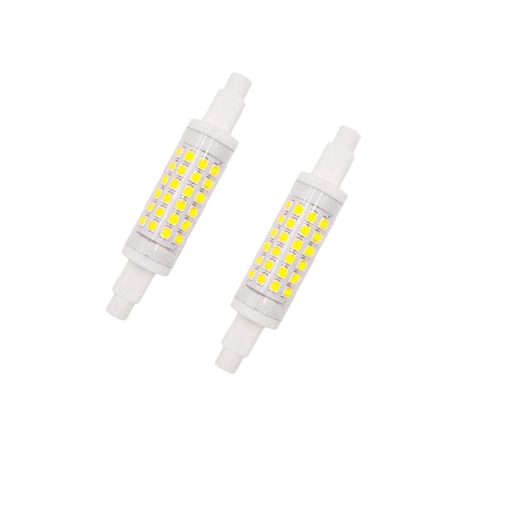 BANGSHUO 2-Pack R7S LED Bulb 6W 78mm Non-dimmable,J78 Double Ended Floodlight,Cool White 6000K 60W Halogen Bulbs AC 220-240V Replacement for Ceiling Floodlight Lamp Lighting Wall Lamp