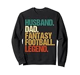 fantasy football player marito & papà game day draft party felpa