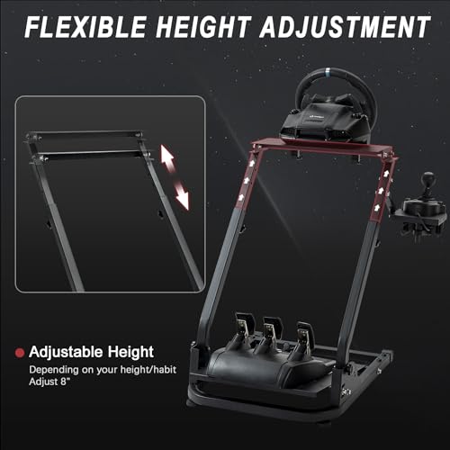 Marada Racing Wheel Stand Adjustable Fit for Logitech G29 G920 G923 Thrustmaster T128X T300 RS GT PX