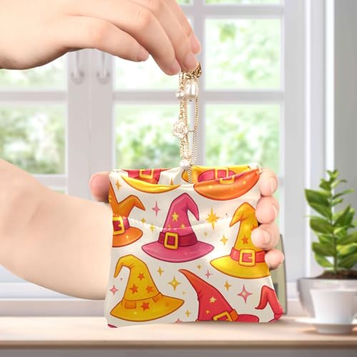 Graffiti Colorful Magic Hat Squeeze Coin Purse, Leather Coin Purse, Mini Wallet, Compact and Portable, Unisex4