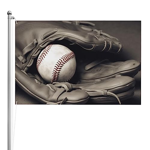 Drapeau de baseball robuste en tissu double face résistant pour mur intérieur et extérieur